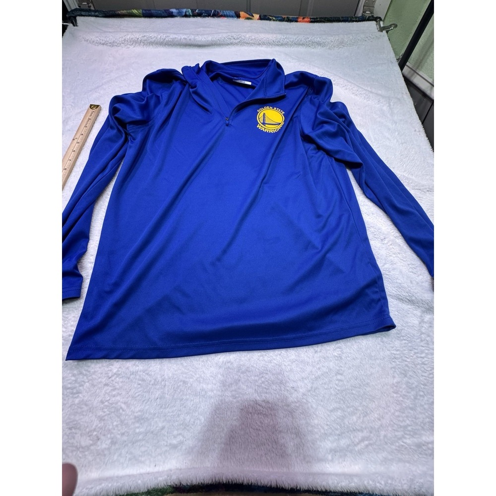 Golden State Warriors NBA Ultra Game 1/4‎ Zip  Blue Longsleeve Pullover Men's L